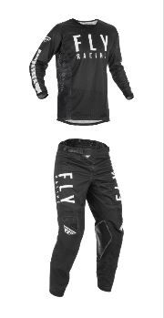 Main image of 2021.5 Fly Racing Youth Kinetic Mesh Gear Set (Black/White)